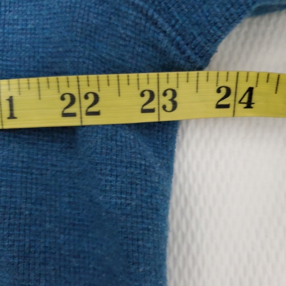 Carbon 2 Cobalt Knit Henley Hoodie Sweater Blue Cotton Mens Large - Picture 6 of 7